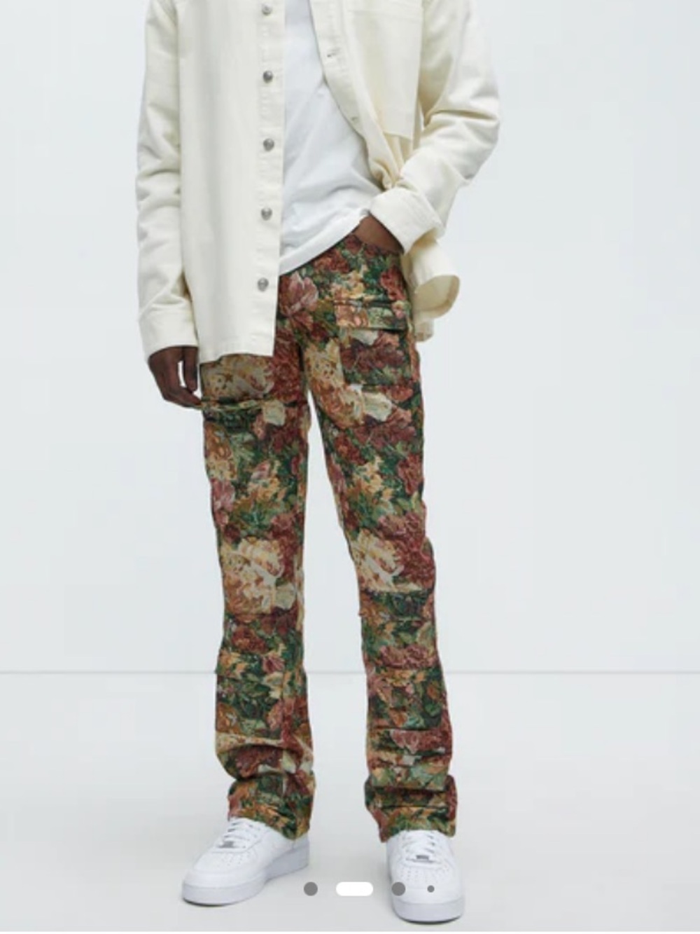 Novamen Pissarro Tapestry Slim Stacked Flare Pants - Multi 34